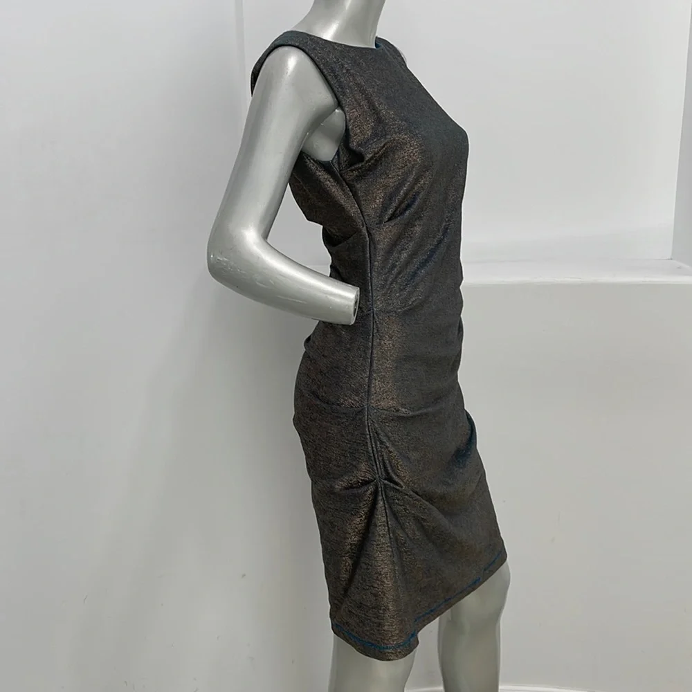 Artelier Nicole Miller  Sleeveless Sheath Dress Blue Size M Serial #006082 - Picture 4 of 16